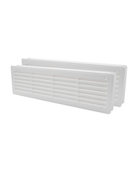 Vent Systems 18 X 5 Inches Pack Of 2 White Door Air Registers Two Sided Door Louvers Ventilation Grille Indoor Vent