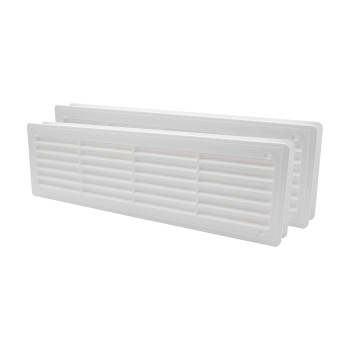 Vent Systems 18 X 5 Inches Pack Of 2 White Door Air Registers Two Sided Door Louvers Ventilation Grille Indoor Vent