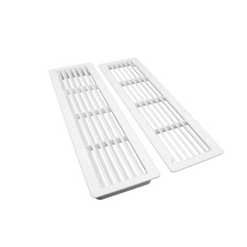 Vent Systems 18 X 5 Inches Pack Of 2 White Door Air Registers Two Sided Door Louvers Ventilation Grille Indoor Vent