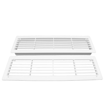 Vent Systems 18 X 5 Inches Pack Of 2 White Door Air Registers Two Sided Door Louvers Ventilation Grille Indoor Vent