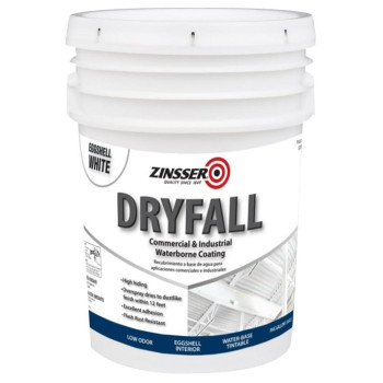 Zinsser 350999 Dryfall Commercial Industrial Waterborne Coating 5 Gallon Eggshell White