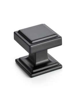 Home Expert Black Cabinet Knobs 30 Pack Kitchen Cabinet Knobs Square Black Knobs For Kitchen Cabinets And Drawers Matte Black Dr