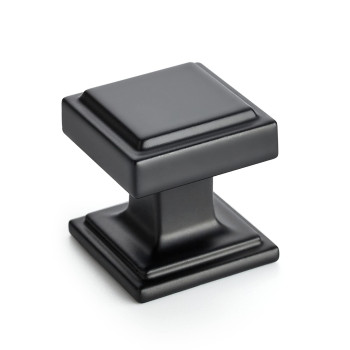 Home Expert Black Cabinet Knobs 25 Pack Kitchen Cabinet Knobs Square Black Knobs For Kitchen Cabinets And Drawers Matte Black Dr