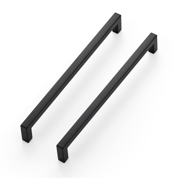 Ravinte 10 Pack Solid 712 Inch Center To Center Slim Square Bar Drawer Handles Kitchen Cabinet Handles Black Drawer Pulls Kitc