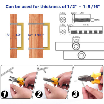 Ravinte 10 Pack Solid 312 Inch Center To Center Slim Square Bar Drawer Handles Kitchen Cabinet Handles Black Drawer Pulls Kitc