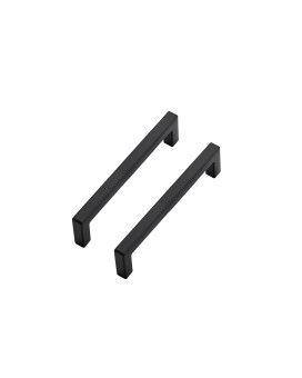 Ravinte 10 Pack Solid 4 Inch Center To Center Slim Square Bar Drawer Handles Kitchen Cabinet Handles Black Drawer Pulls Kitchen