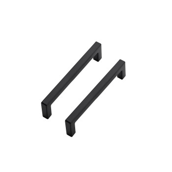 Ravinte 10 Pack Solid 4 Inch Center To Center Slim Square Bar Drawer Handles Kitchen Cabinet Handles Black Drawer Pulls Kitchen