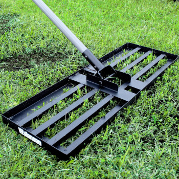 Walensee Lawn Leveling Rake 7Ft 30X10 Levelawn Tool Heavy Duty Effort Saving Lawn Level Tool Steel Handle Lawn Leveler Fo