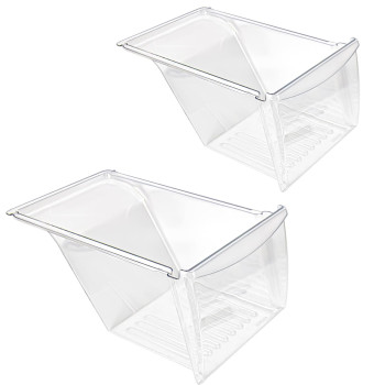 2 Pack Upgraded 240337103 Crisper Bin Drawer Replacement For Frigidaire Kenmore Refrigerator Drawer Replacement Fridge Drawer