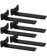 Floating Shelf Brackets Heavy Duty Industrial L Shelf Bracket 5Mm Thick Premium Solid Steel Shelf Supports Black Rustic Wall