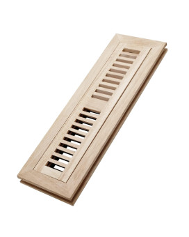 Sanycasa White Oak Floor Register 2X12 Inch With Metal Damper Wooden Flush Mount Floor Vent Unfinished