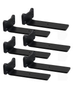 Floating Shelf Brackets Heavy Duty Industrial L Shelf Bracket 15 Inch Thick Premium Solid Steel Shelf Supports Black Rustic Wa