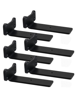 Floating Shelf Brackets Heavy Duty Industrial L Shelf Bracket 15 Inch Thick Premium Solid Steel Shelf Supports Black Rustic Wa