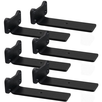 Floating Shelf Brackets Heavy Duty Industrial L Shelf Bracket 15 Inch Thick Premium Solid Steel Shelf Supports Black Rustic Wa