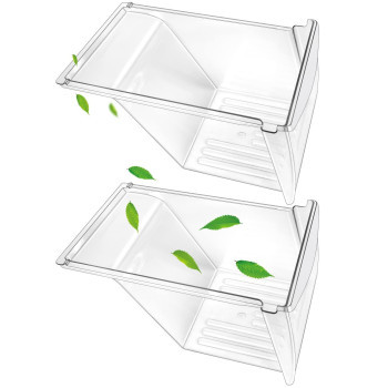 2 Pack Upgraded 240337103 Refrigerator Crisper Drawers Bins Compatible With Frigidaire Kenmore Frigidaire Drawer Replacement