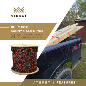 Ateret California Truck Rope 12 X 600 Feet Twisted 3 Strands Polypropylene Rope Ideal For Truck Cargo Straps Marine