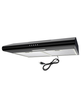 Hermitlux Under Cabinet Range Hood Black Range Hoods 30 Inch Vent Hood With 3 Speed Exhaust Fan Ducted And Ductless Convertib