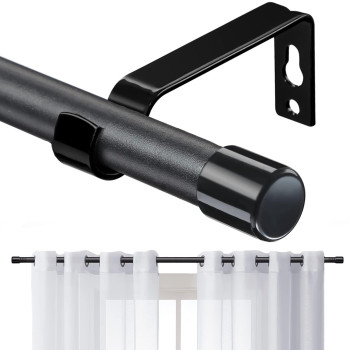 Curtain Rods For Windows 28 To 48 Inch 58 Inch Matte Black Curtain Rod Set With Brackets Heavy Duty Small Drapery Curtain Rods