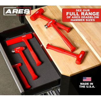 Ares 23049 8Oz Slim Line Deadblow Hammer Heavy Head Delivers Powerful Striking Force Slim Profile Head Design For Greater