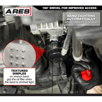 Ares 560654Piece Swivel Oil Filter Wrench Set With Storage Pouch Wrenches Cover 2 34Inch To 5 14Inch 70Mm To 133Mm Dia