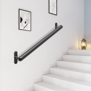 Dolibest 26 Inch Wall Mount Metal Handrail Staircase Step Handrail Nonslip Safety Grab Handle Barrierfree Staircase Grab Ba