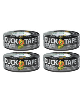 Duck Brand Max Strength Duct Tape Silver 4 Rolls 188 Inch X 45 Yards Each 240201