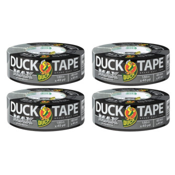 Duck Brand Max Strength Duct Tape Silver 4 Rolls 188 Inch X 45 Yards Each 240201