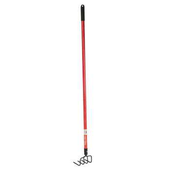 Emsco Group 12531 Workforce 48 4Prong Fiberglass Cultivator Garden Shovel Redblack