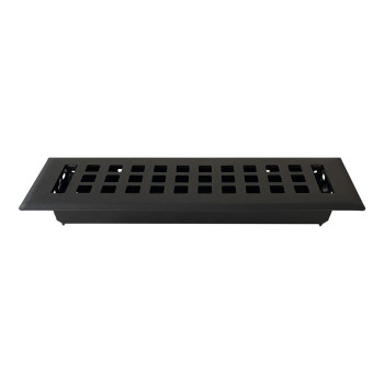 Empire Register Co Vent Cover 2X10 Inch Square Design Textured Black Finish Heavy Duty Floor Vent Covers Metal Damper Att