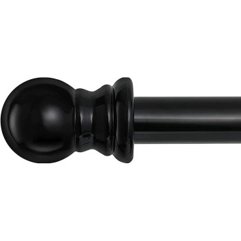 Black Curtain Rods For Windows 66 To 120 1 Heavy Duty Metal Curtain Rods For Drapes And Curtains Drapery Rods With Adjusta