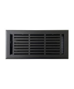 Empire Register Co Vent Cover 4X10 Inch Linear Design Textured Black Finish Heavy Duty Floor Vent Covers Metal Damper Att