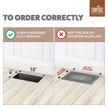 Empire Register Co Vent Cover 4X10 Inch Linear Design Textured Black Finish Heavy Duty Floor Vent Covers Metal Damper Att