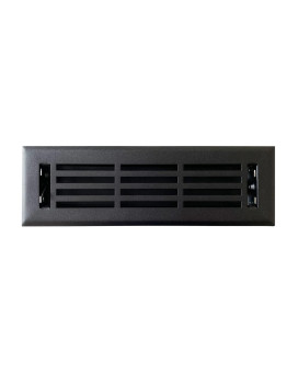 Empire Register Co Vent Cover 2X10 Inch Linear Design Textured Black Finish Heavy Duty Floor Vent Covers Metal Damper Att