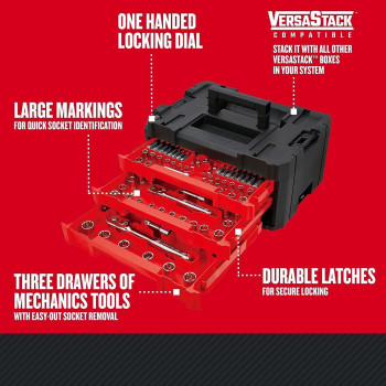 Craftsman Mechanics Tool Set 230Piece Hand Tool And Socket Set With 3Drawer Tool Box Cmmt45305