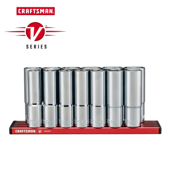 Craftsman Vseries Socket Set Deep Mm 12 Inch Drive 13 Piece Cmmt17595V