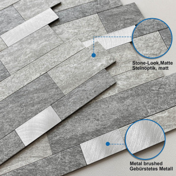 Mofit Backsplash Tile For Kitchen Peel And Stick Stone Matte Finish Bathroom Tiles Stickers 3D Wall Panel Linear Mosaic Marble B