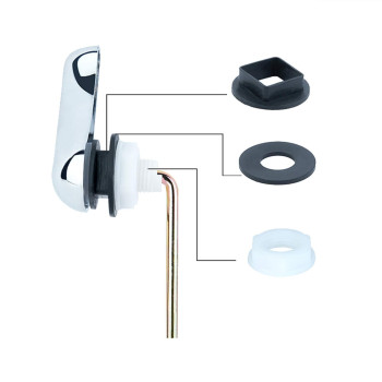 Jwodo Toilet Handle Replacement Kit Chrome Finish Toilet Trip Levers With Seal Gasket And Nut With Stainless Steel Flapper Cha