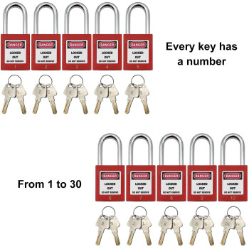 Lockout Tagout Locks Safety Padlock Loto Locks Keyed Differently Lock Out Tag Out 30 Pcs Safety Padlocks Plastic With 30 Locko