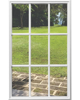 22 X 36 Entry Door Clear Glass Insert 9 Lite White