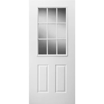 22 X 36 Entry Door Clear Glass Insert 9 Lite White