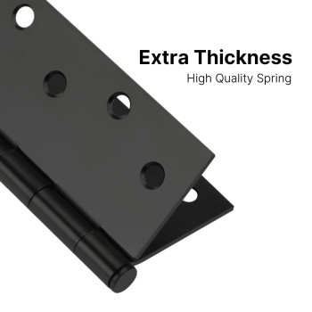 Goldenwarm 3 Pack Matte Black Door Hinges 4 X 4 Inch Door Hinges Black Interior Door Hinges With Square Corners