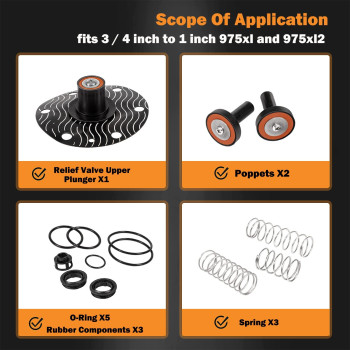 341 Complete Repair Kit Fits Replace For Zurn Wilkins 975Xl And 975Xl2 Replacement