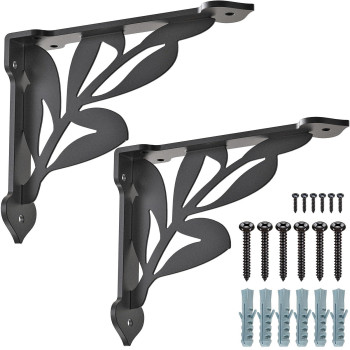 Seleware Branch Shelves Brackets Heavy Duty Shelf Brackets Wall Shelf Brackets Metal Corner Brackets 8 X 7 Corner Brace H