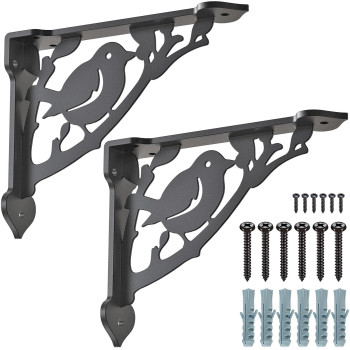 Seleware Bird Shelves Brackets Heavy Duty Shelf Brackets Wall Shelf Brackets Metal Corner Brackets 8 X 7 Corner Brace Har