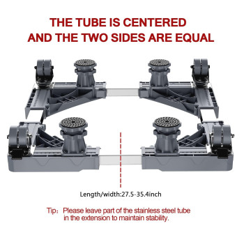 Hqo Lovl Upgrade Fridge Stand Mobile Base With 8 Locking Wheels And 4 Strong Feet 275 354 Adjustable Furniture Dolly For