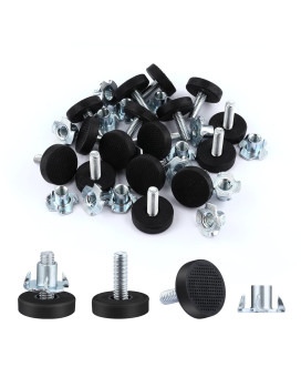 Aiex Adjustable Furniture Levelers 16Pcs Leveling Feet Screw In Chair Feet With Tnuts Table Chair Leveler Furniture Glide Leve