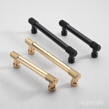 Alzassbg 10 Pack Gold Cabinet Pulls 5 Inch128Mm Hole Centers Kitchen Hardware Knurled Cabinet Handles For Cabinets And Drawer