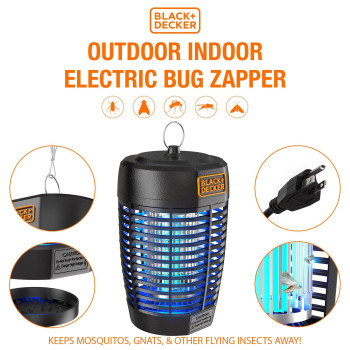 Blackdecker Bug Zapper Mosquito Repellent Outdoor Fly Traps For Indoors Mosquito Killer Fly Zapper Gnat Moth Traps Fo