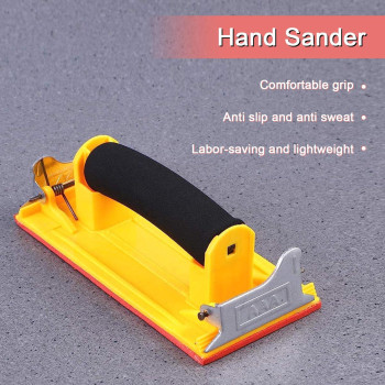 Hubaow Hand Sander Sandpaper Holder With Sponge Handle 7 X 35 Inch Manual Hand Sanding Block For Drywall Wood Metal Furniture