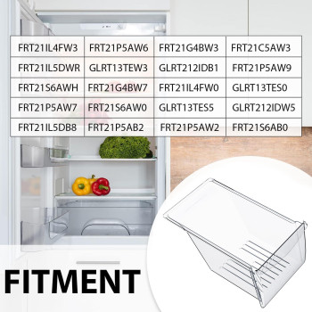 Hecasa 240343803 Ap2115895 240343801 Crisper Pan Bottom Compatible With Frigidaire Refrigerator Kenmore Crisper Bin Crisper Dr